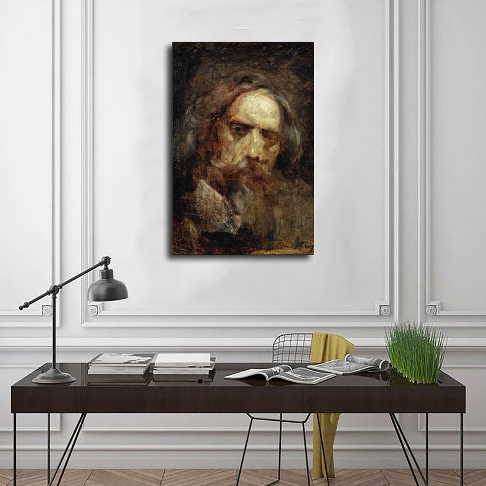Poster su tela autoportrait (1874) per camera da letto, decorazione regalo