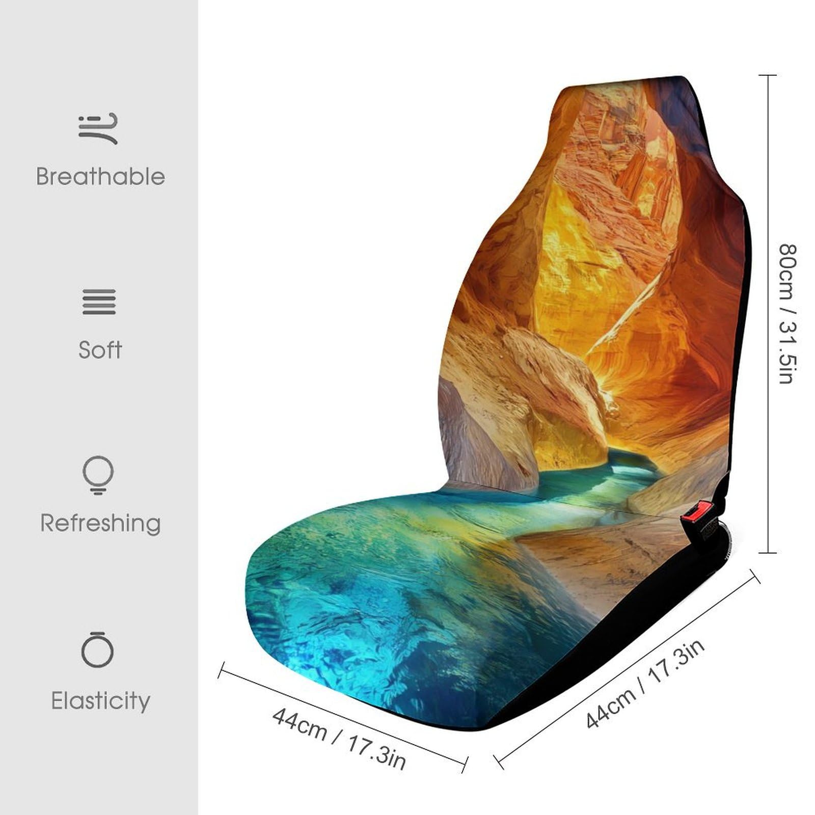 Antelope Canyon Mountain Car Seat Covers Universal Car Front Seats Protector Auto Interior Accessories 1PCS