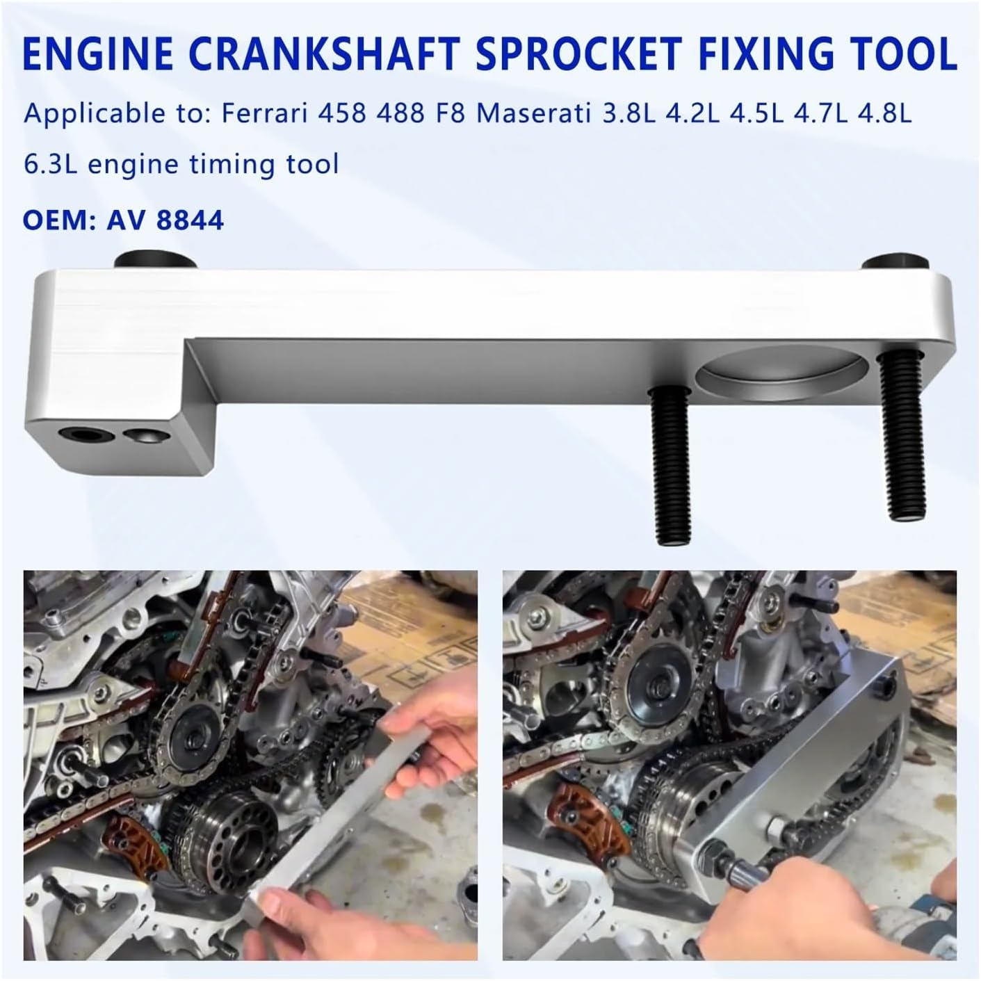 Engine camshaft Lock Timing Tool kit Suitable Compatible with Maserati 3.8T V8 Engine Timing Tool Compatible with Alfa Romeo 2.9 Engine Ferrari 458