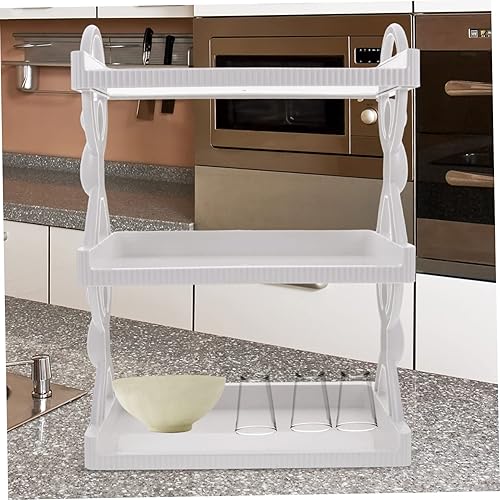 Miniatura 2 de Estante de almacenamiento multiusos contenedores cosméticos estante de mesa de montaje en pared gabinete de baño pp organizador de maquillaje blanco