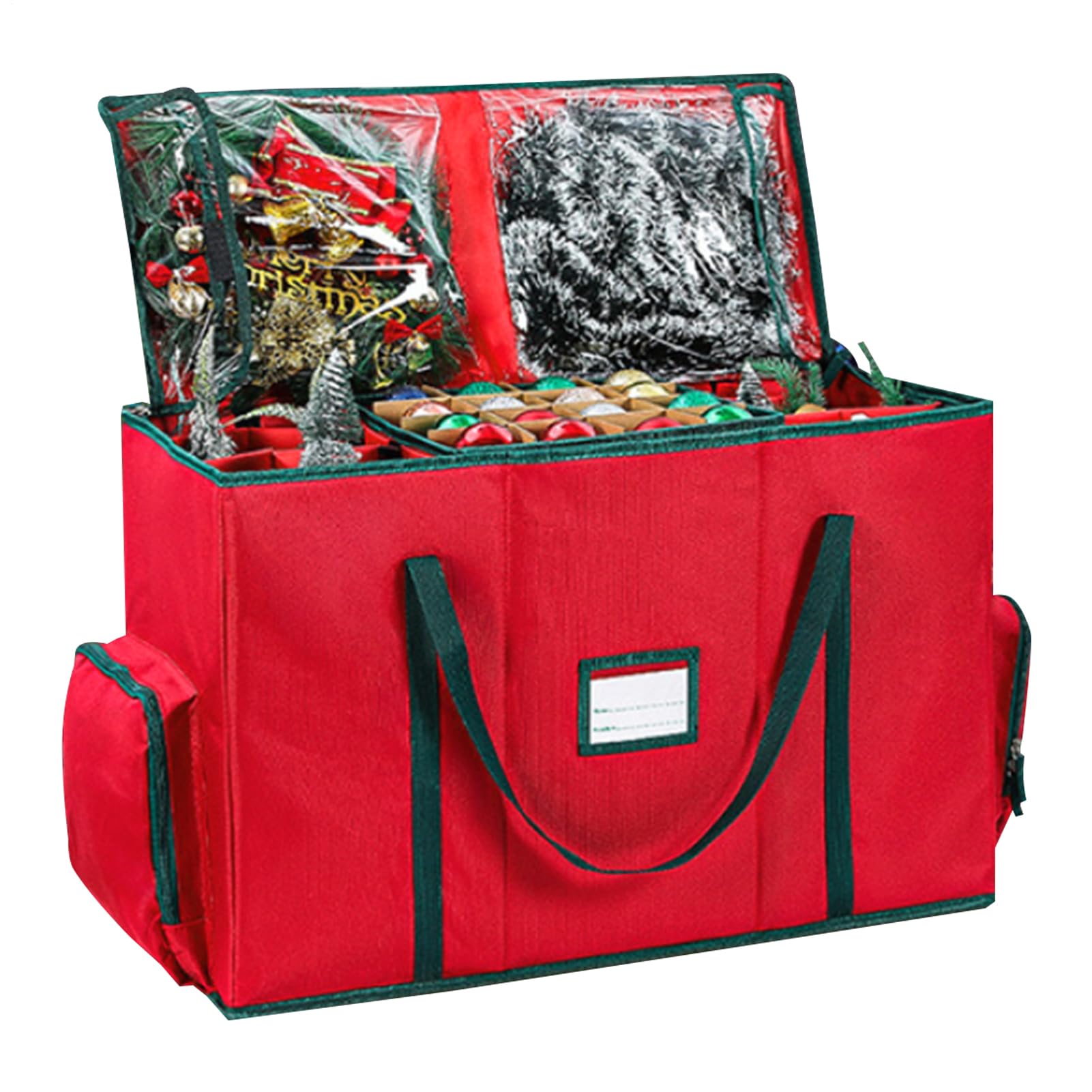 Generico Almacenamiento de Navidad - de Almacenamiento de Pierna | Grandes Bolsas para Decoración de Vacaciones - Bolsas para organizadores para Bolas Colgantes Figuritas Farol Apartamento