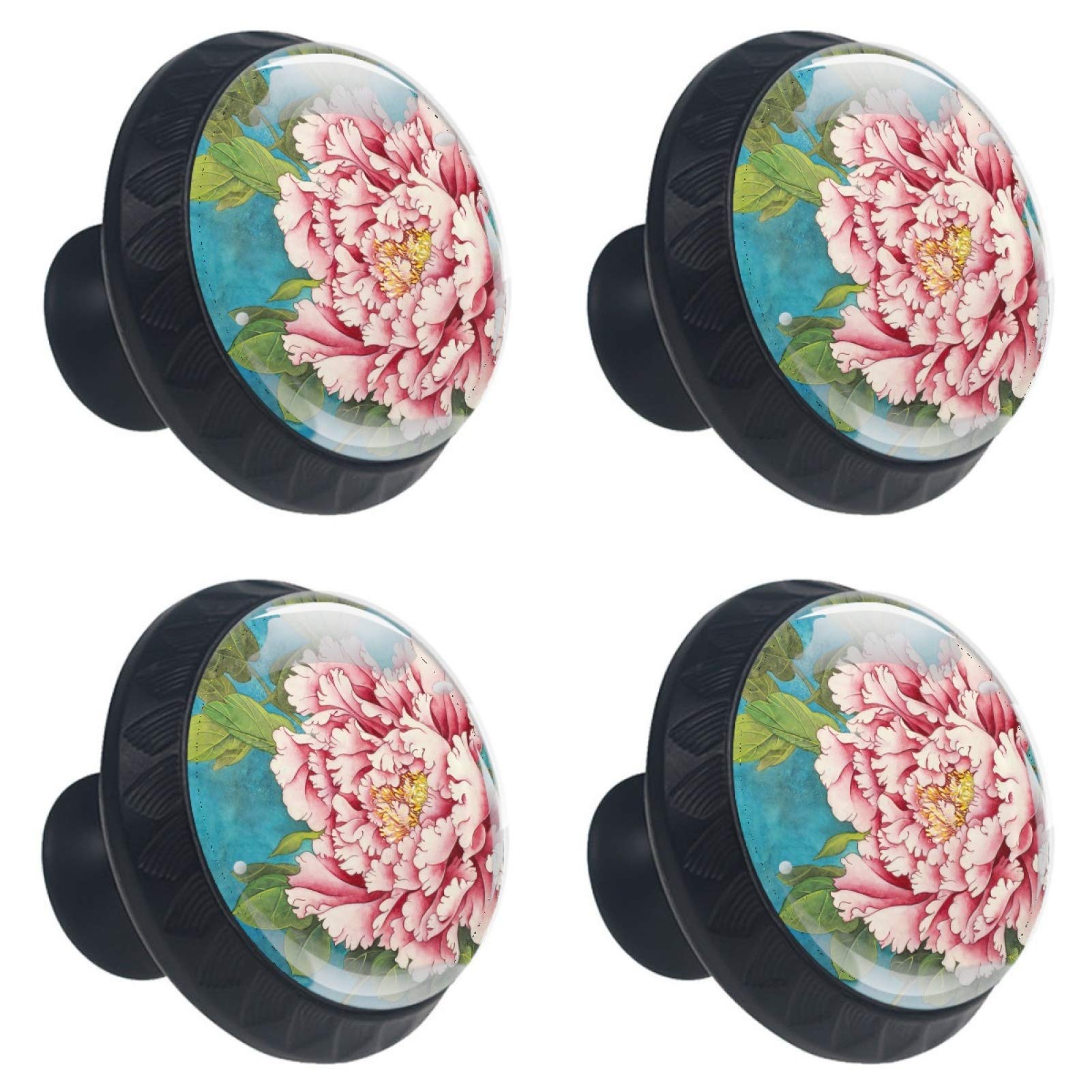 Bouton de meuble de cuisine en verre lot de 4 pour placard et coffre