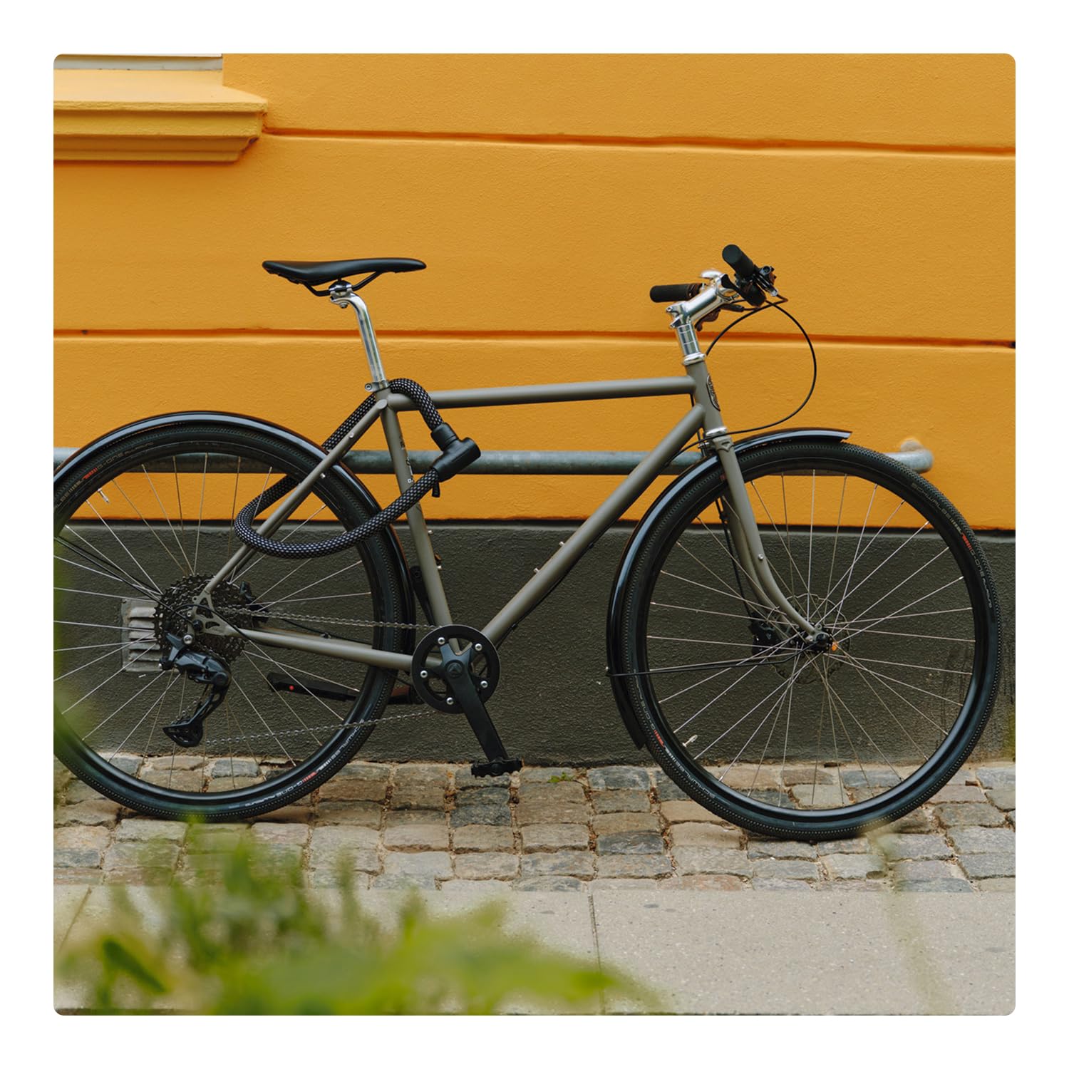 ABUS Lucchetto a catena YARNIT 4004K - lucchetto leggero in tessuto per la sicurezza di biciclette e scooter elettrici - lucchetto flessibile per biciclette - lunghezza 85 cm, nero