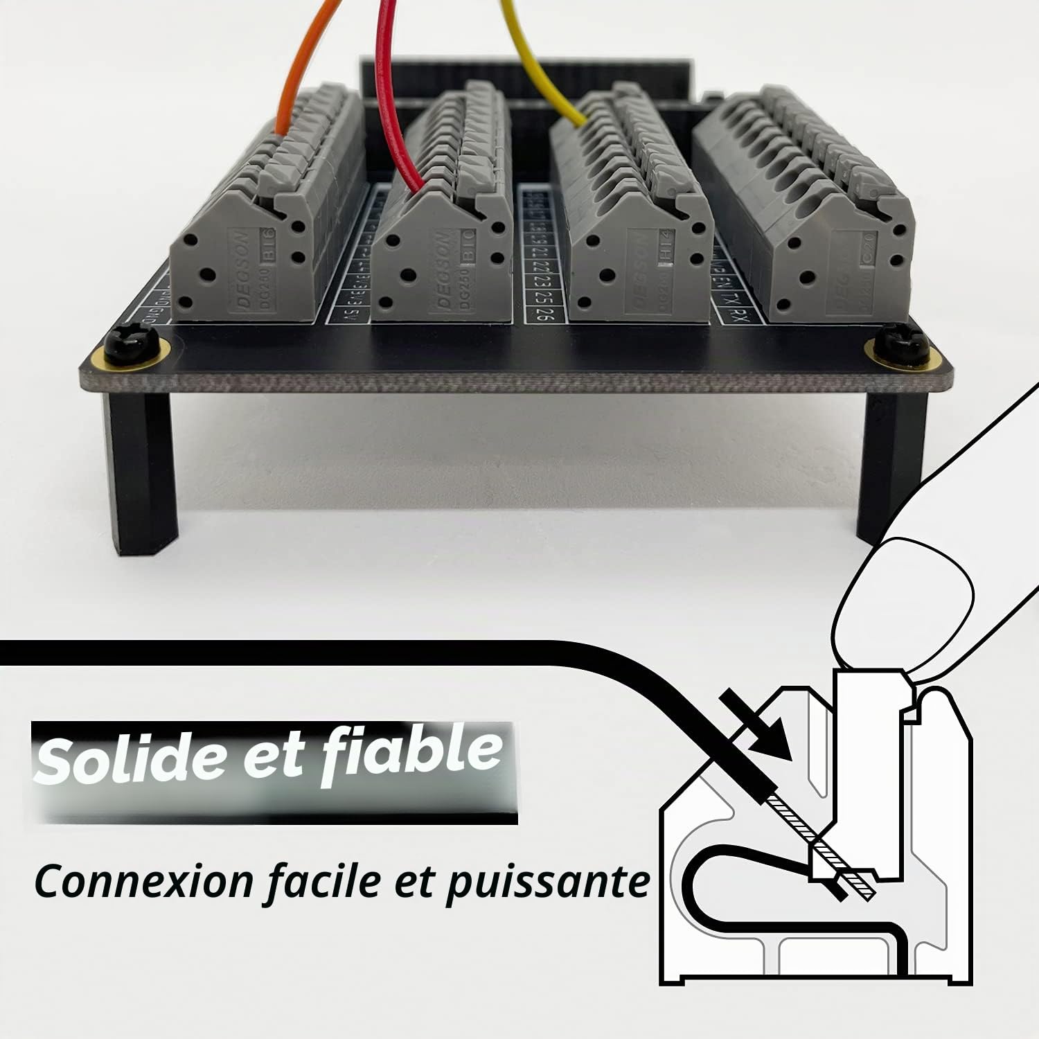 ElectroCookie ESP32 Kit de bouclier de bornier, compatible avec ESP32-DevKitC, module d'extension PCB à ressort simple