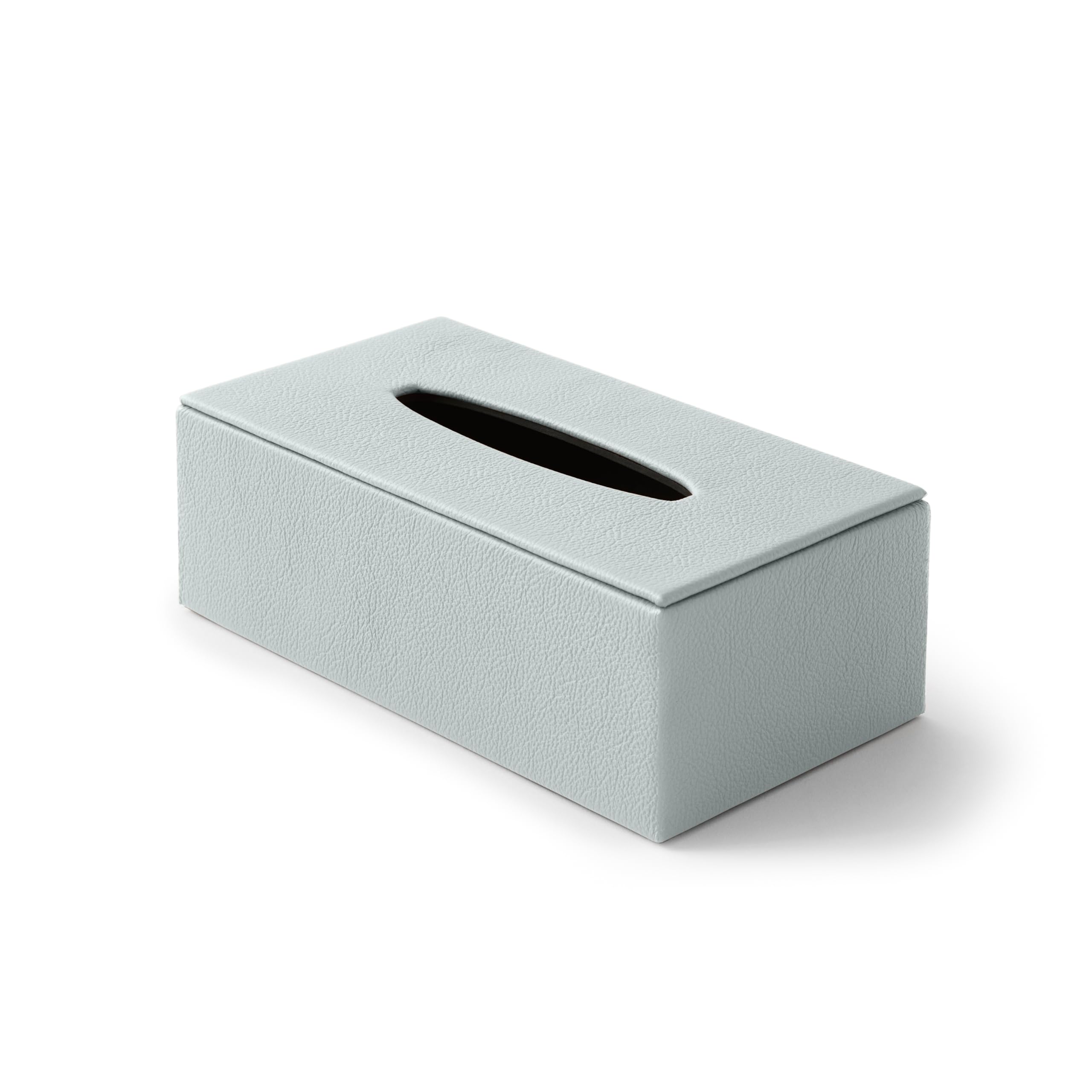 Eglooh - Atena Prostokątny uchwyt na welin z prawdziwej skóry lodowej - pudełko na chusteczki do biura, poczekalnia - 24,6 x 13,1 x wys. 7,5 cm - wyprodukowano we Włoszech