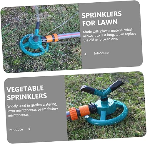 Miniatura 4 de Rociador giratorio automático para césped con base estable Sistema de riego sobre el suelo para riego de jardín y césped, cabezal de rociador