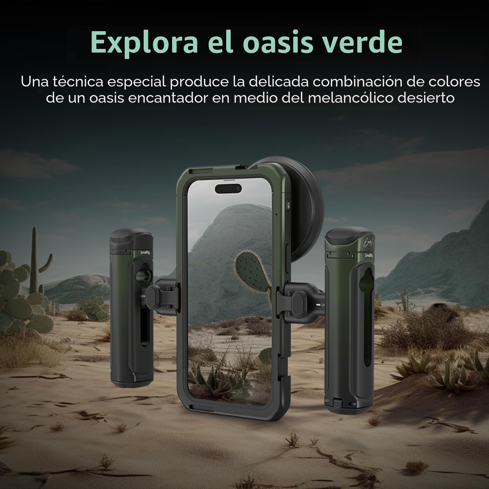 SMALLRIG x Brandon Li Kit de Video Móvil para iPhone 15 Pro MAX con Manijas de Liberación Rápida Inalámbricas, Filtro VND Magnético de 67 mm Mejorado, Adaptador de Filtro de 67 mm - 4407B