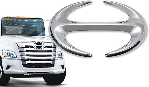 KOZAK Rejilla delantera para camiones Hino, incluye adorno de logotipo y placa de identificación, además de chaleco de seguridad reflectante de alta