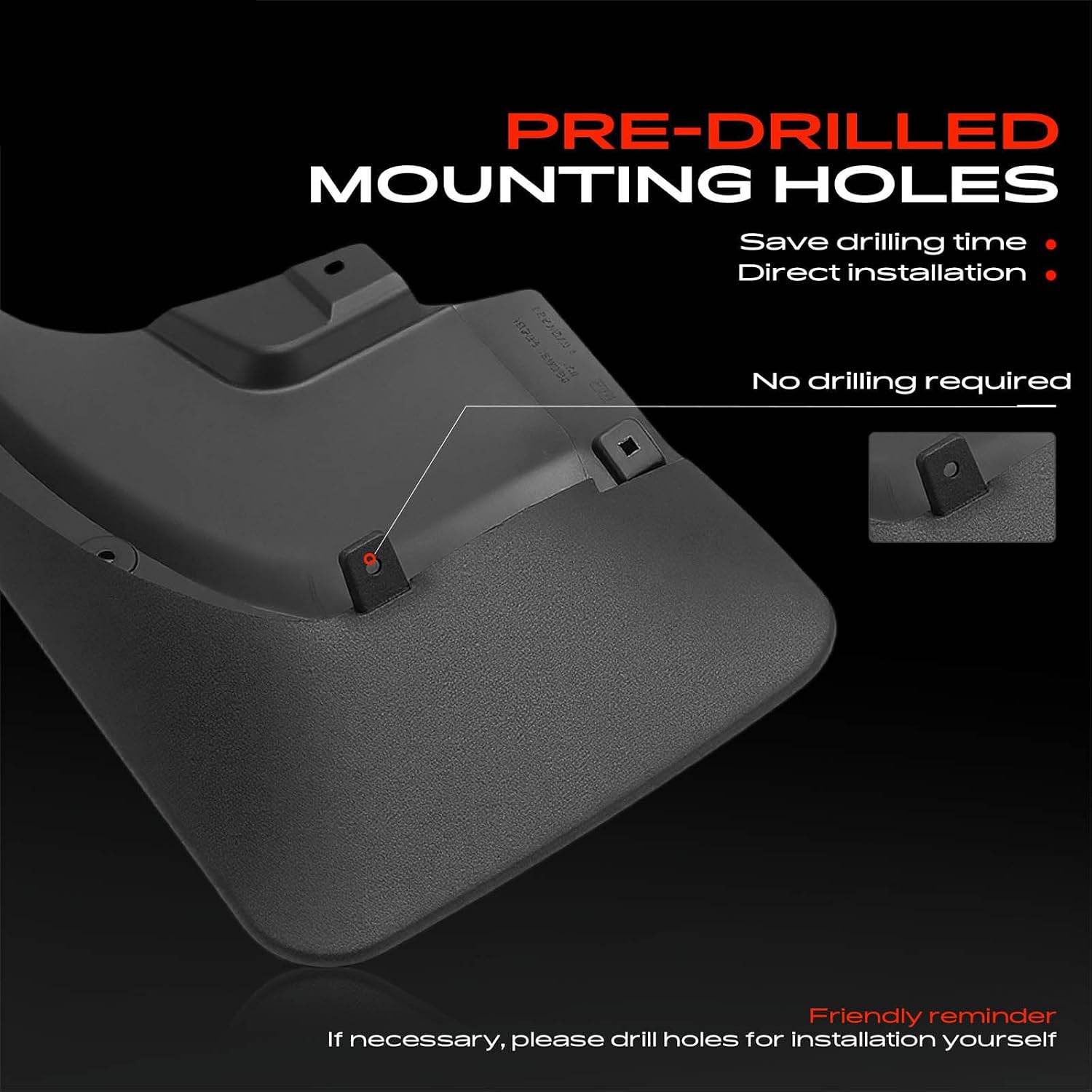 A-Premium Mud Flaps Compatible with Toyota Land Cruiser 2016-2021