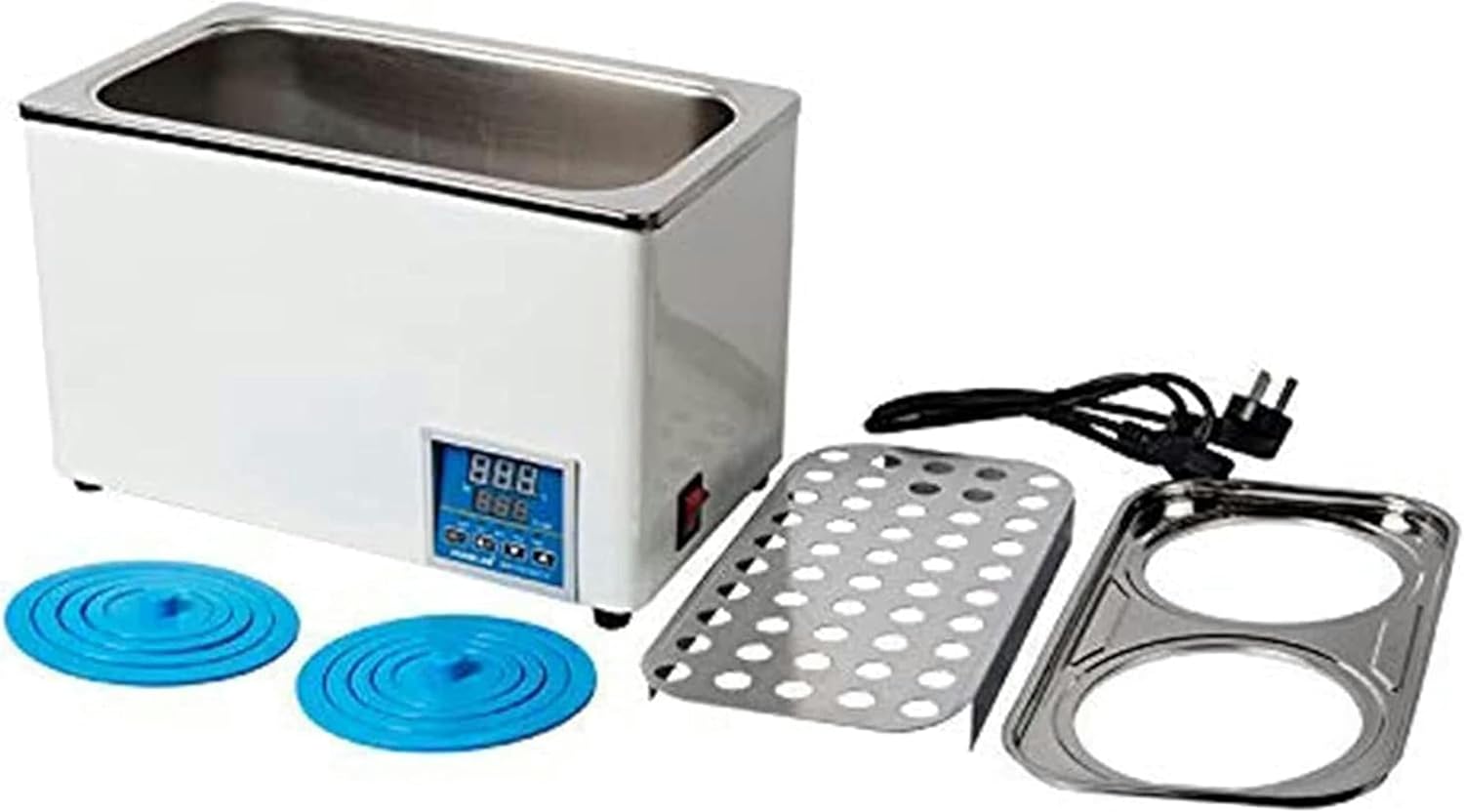 AMNOOL Digital Constant Temperature Laboratory Water Bath, Scientific Heating Constant Temperature Laboratory Water Bath, 2 Holes, Stainless Steel Coating, Laboratory Water Bath Accessories