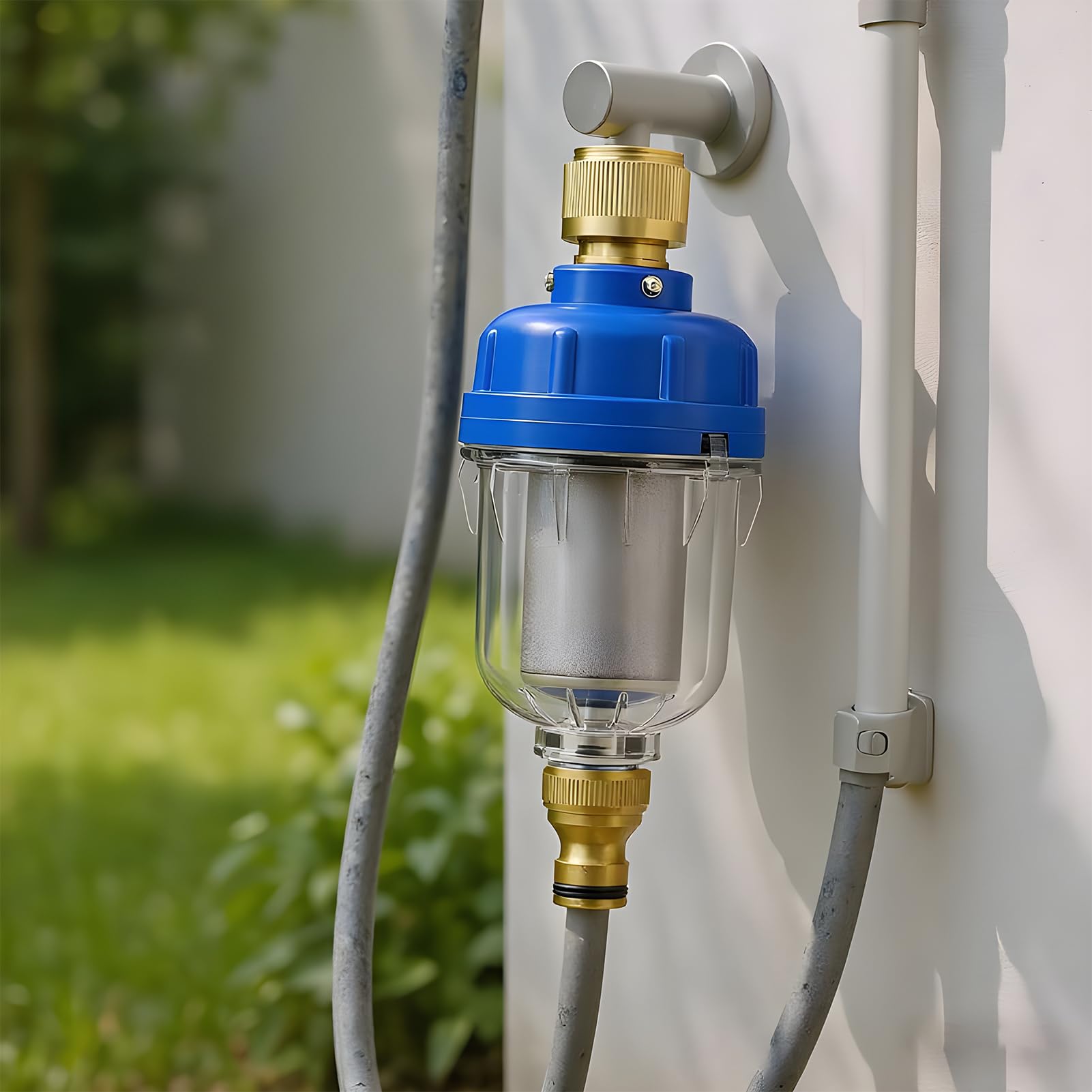 Filtro RV – Purificatore per rubinetto in acciaio inox, filtro per impurità per rubinetto da campeggio, per roulotte, camper, marine, giardino, cortile, balcone, patio, prato
