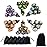 SmartDealsPro Double-Colors Polyhedral Dice Sets with Pouches for D&D DND RPG MTG Dungeon and Dragons Table Board Roll Playing Games D4 D6 D8 D10 D% D12 D20 (6-Color Sets)