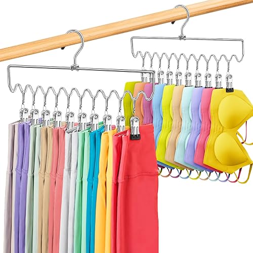 Miniatura 8 de Closet Organizers and Storage,2 Pack Pants Hangers Space Saving,Dorm Room Essentials for College Students Girls Guys,Home Essentials Clothes Hanger