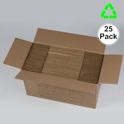 Miniatura 7 de Cajas de envío de 6 x 4 x 3 pulgadas, paquete de 25 cajas de cartón corrugado marrón para pequeñas empresas