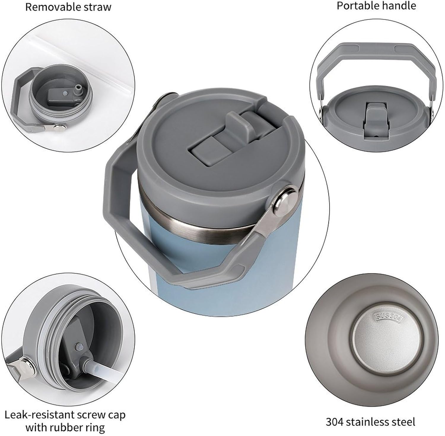 30 Oz Insulated Mug with Handle Lid And Straw Camel Caravan in The Desert at Dawn Pattern Large Metal Sports Bottle Great for Gifts Parties Office Coffee