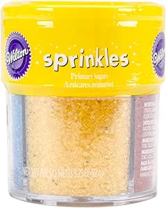 Wilton Primary Sugar Crystals Baking Supplies, 4.4 oz, Multicolored