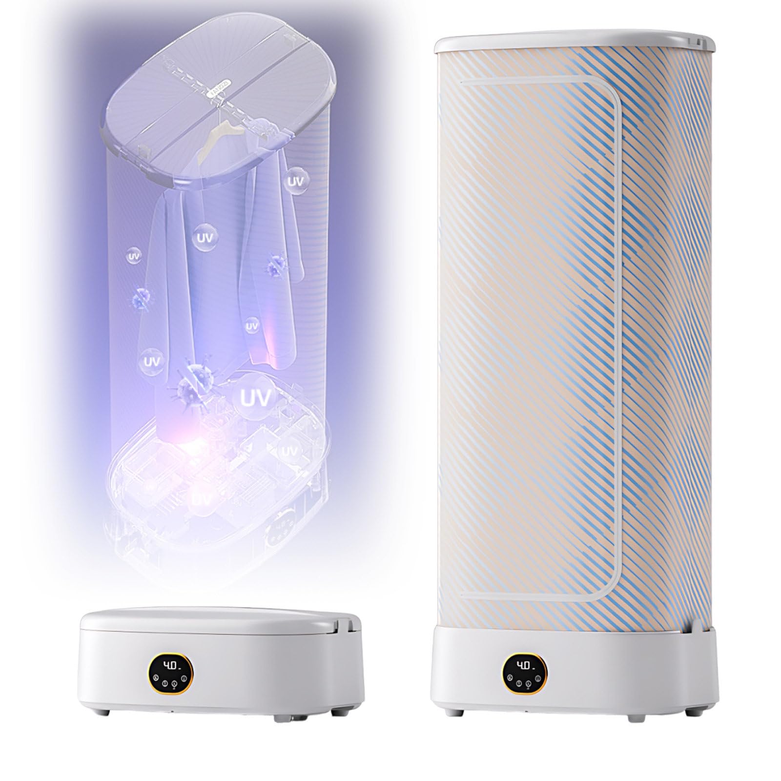 1000w Secadora Portátil De Ropa Diseño Plegable Armario Vapor,Planchadora Automática Vapor para Eliminación Arrugas,para Lavandería,Apartamentos Y Viajes,Habitación De Hotel