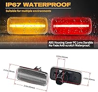 Vista 2 de POPMOTORZ 4 piezas de luz LED de marcador lateral de guardabarros compatible con lámpara de cama trasera para Dodge RAM 1500 2500 3500 2010-2017