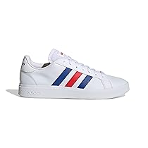 adidas Grand TD Lifestyle Court Casual Shoes, Sneakers Uomo, Cloud White, Royal Blue, Vivid Red, 42 EU