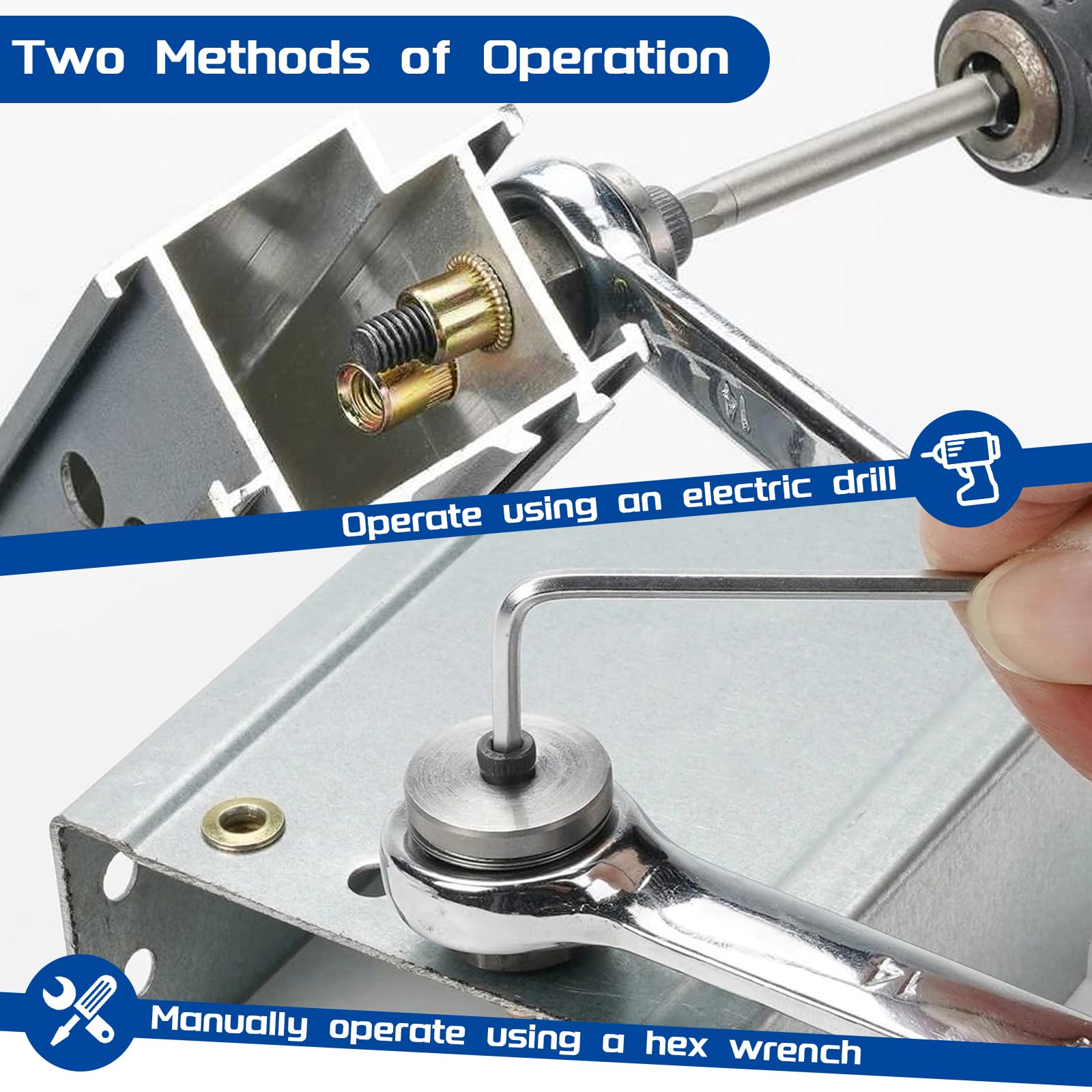 Mandrino Di Ricambio Per Rivettatrice Manuale - Set Per Rivetti M3, M4, M5, M6, M8, M10 - Punta Di Ricambio - 4