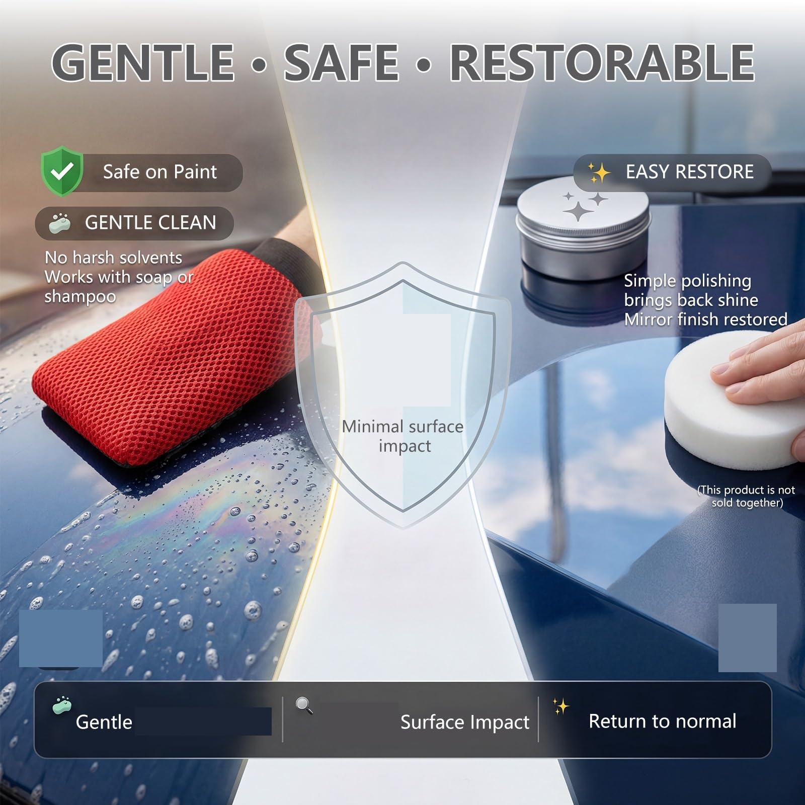 Guanto In Argilla Da 2 Pezzi for Dettagli Auto Infusi | Guanto da auto progettato for pulire ferro e superfici