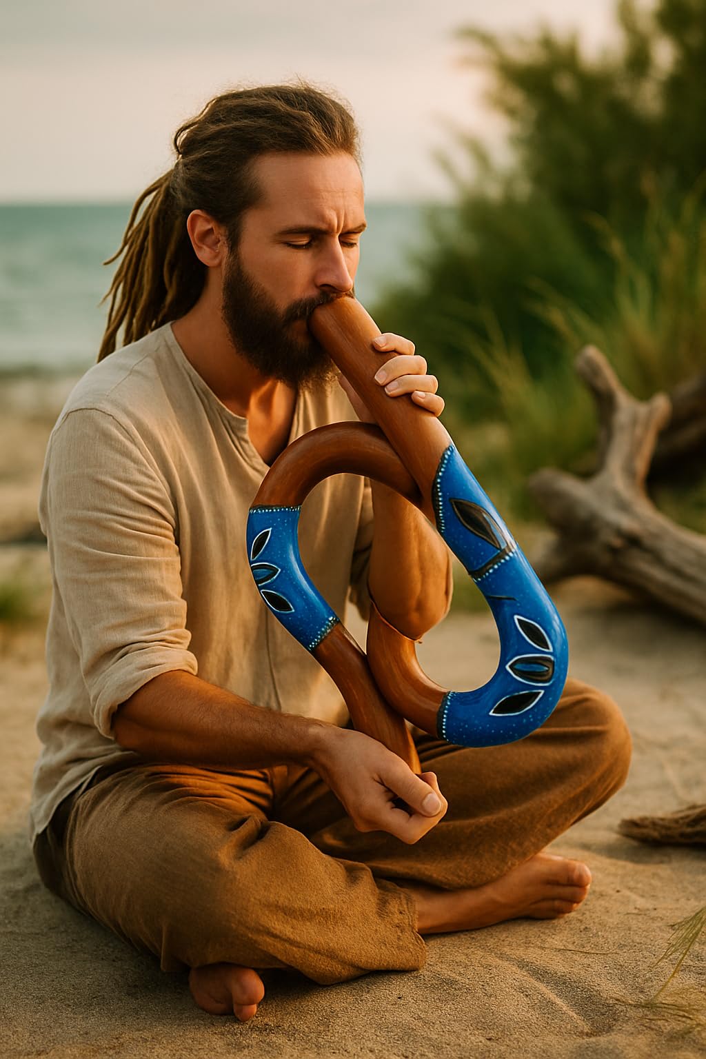 Amazon.com: Didgeridoo S-Shaped Mahogany Instrument by JIVE – Hand