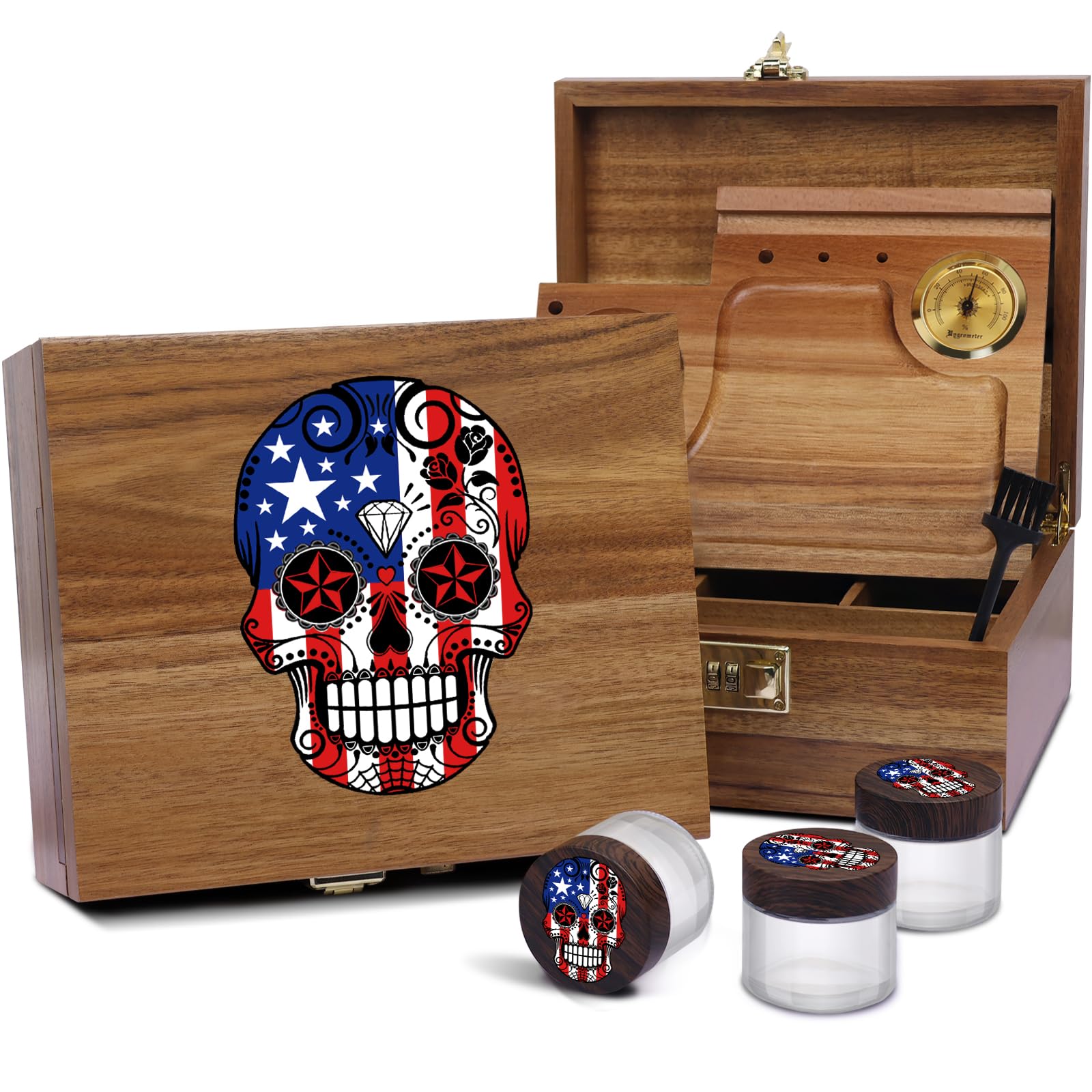 Amazon.com: Personalized Wooden Storage Box with Hygrometer ...