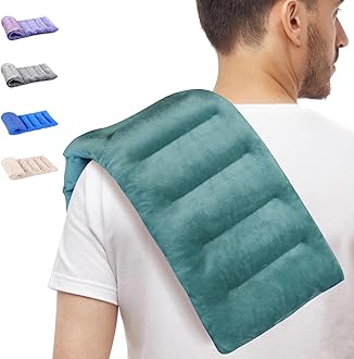 SuzziPad Microwavable Heating Pads for Reduce Discomfort, 7x16 Microwave Heated Pad for Soothing Neck and Shoulder Back Fatigue, Heatable Bag for Aches, Moist Hot Pack Heat Compress, Green