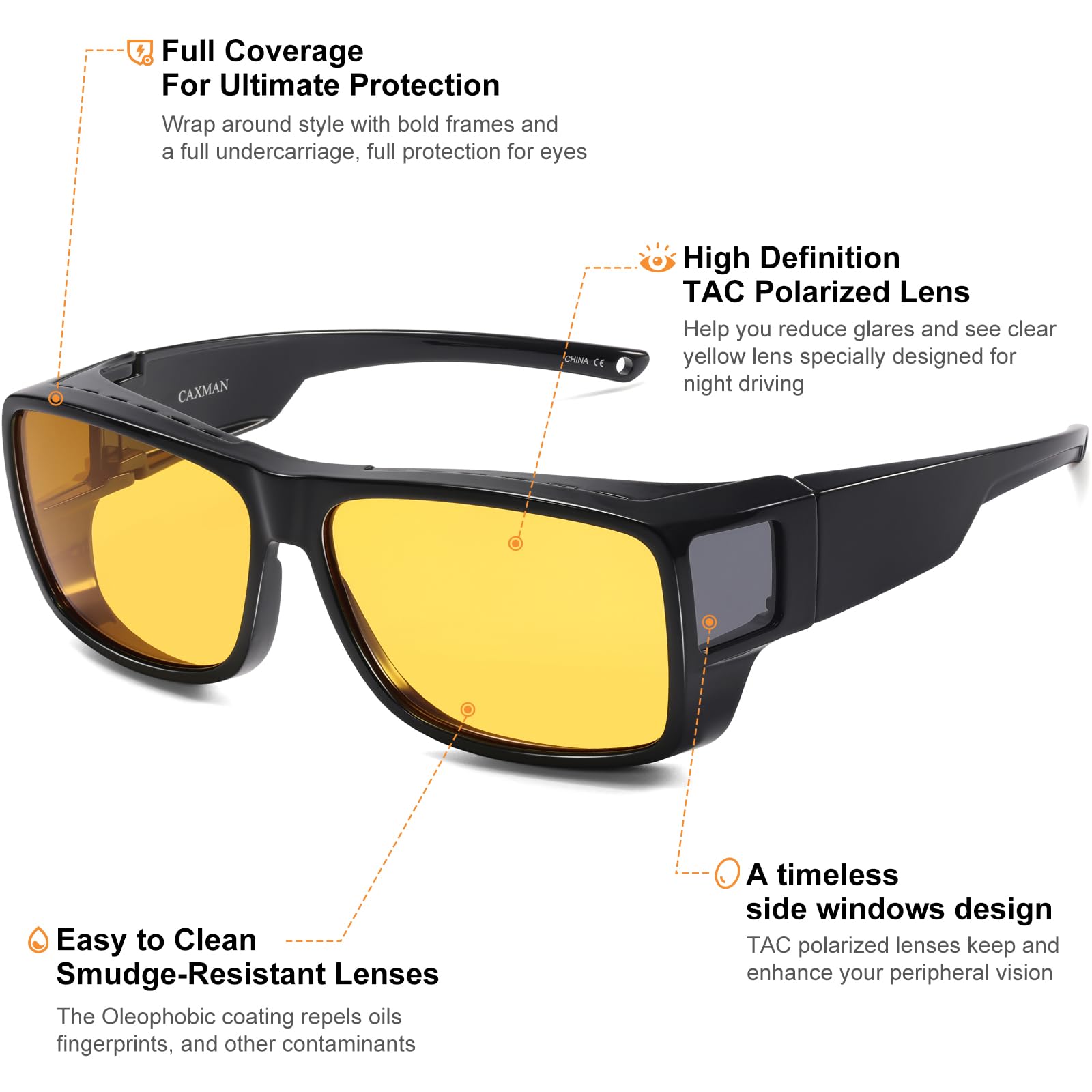 Snapklik.com : Night Driving Glasses For Men And Women Fit Over Night ...