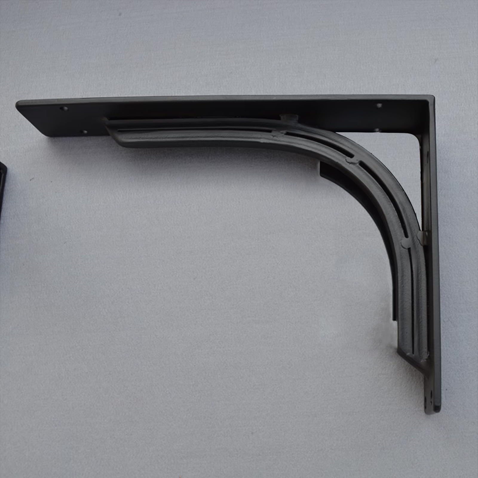Soportes para estantes resistentes, soportes para estanterías flotantes montados en la pared, soportes triangulares de metal con ángulo de 90 grados para cocina, sala de estar, negro, paquete de 2 (9