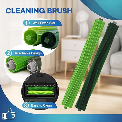 Miniatura 3 de Paquete de 21 piezas de repuesto para aspiradora iRobot Roomba S9 (9150) s9+ s9 Plus (9550) s Series, 1 juego de cepillo de goma multisuperficie, 6