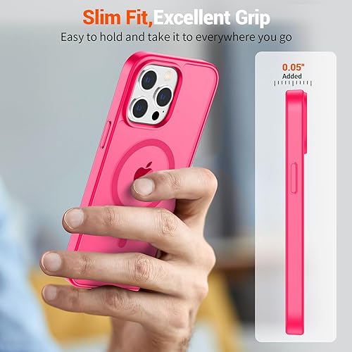 Miniatura 619 de SUPFINE - Funda magnética para iPhone 13 Pro Max (compatible con MagSafe), (protección contra caídas de grado militar de 10 pies), delgada, Negro