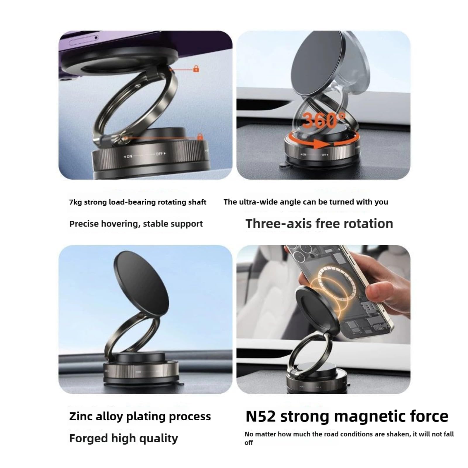 Porta Cellulare Auto Magnetico per Nissan Murano Z52 15-26 | Supporto Telefono Auto Magnetico Regolabile, Calamita per Cellulare Auto Pieghevole per Cruscotto e Parabrezza