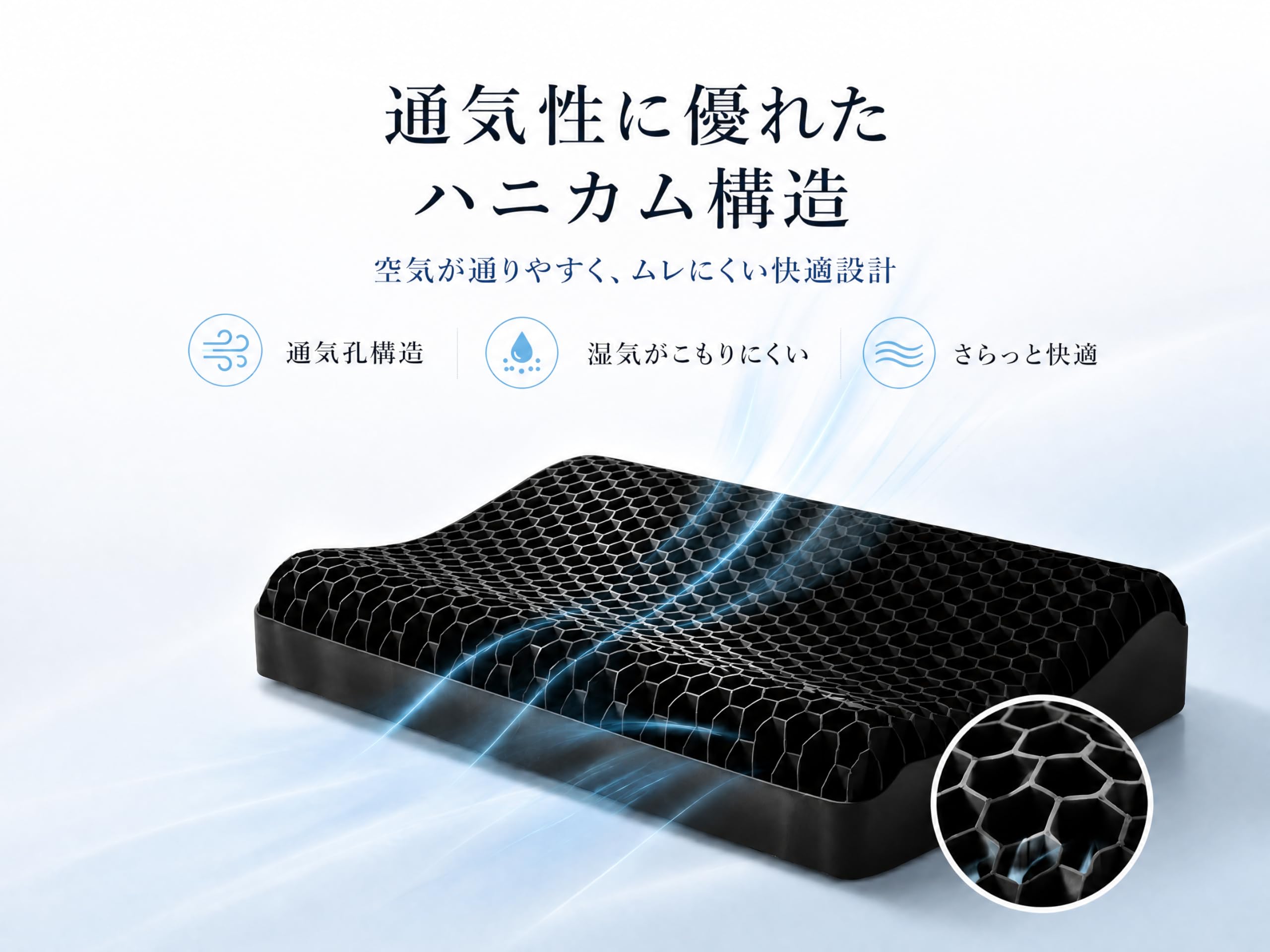 Amazon｜Vancon ジェル枕 TPEハニカム構造 人間工学まくら 枕 カバー