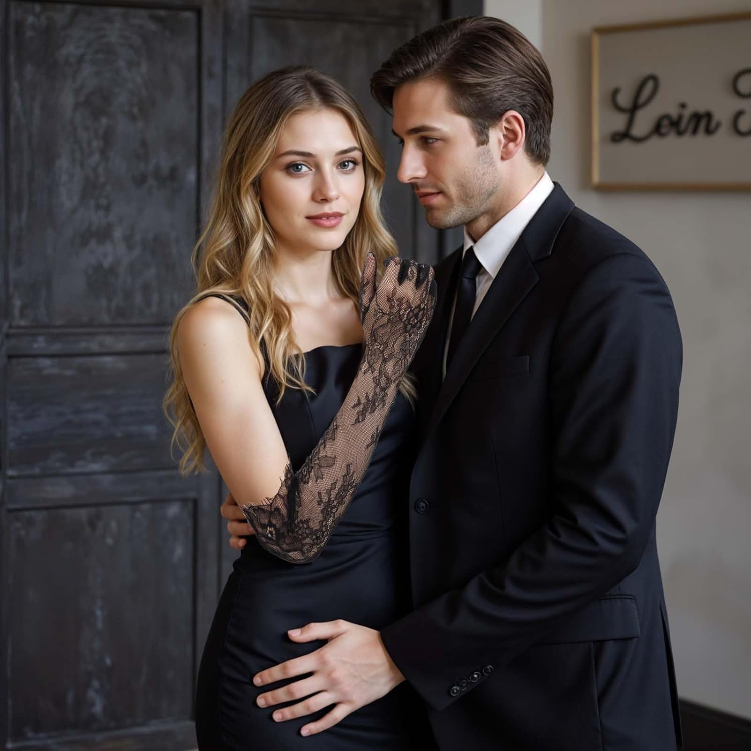 Lace Gloves Women Long Floral Elbow Length Mesh Tulle Sheer Opera Gloves Tea Party Wedding Bridal Party Cosplay - Image 5