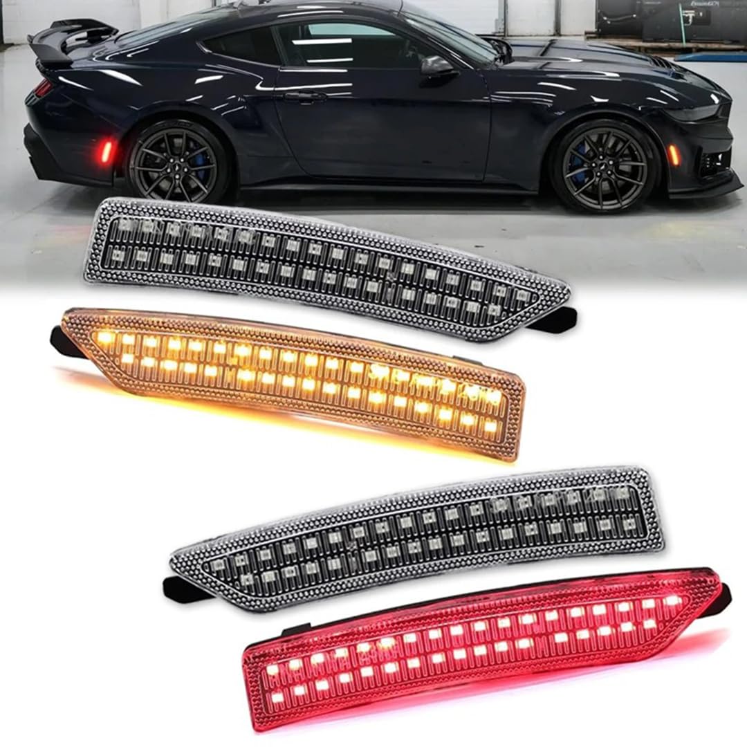Boczny Kierunkowskaz dla Ford Mustang S650 2024-2025, przednie/tylne światła obrysowe błotnika, światła postojowe, kierunkowskazy, lampa odblaskowa