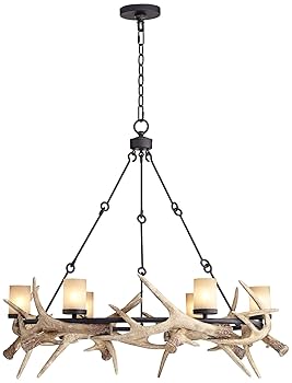 Franklin Iron Works Antler Lodge Black Large Round