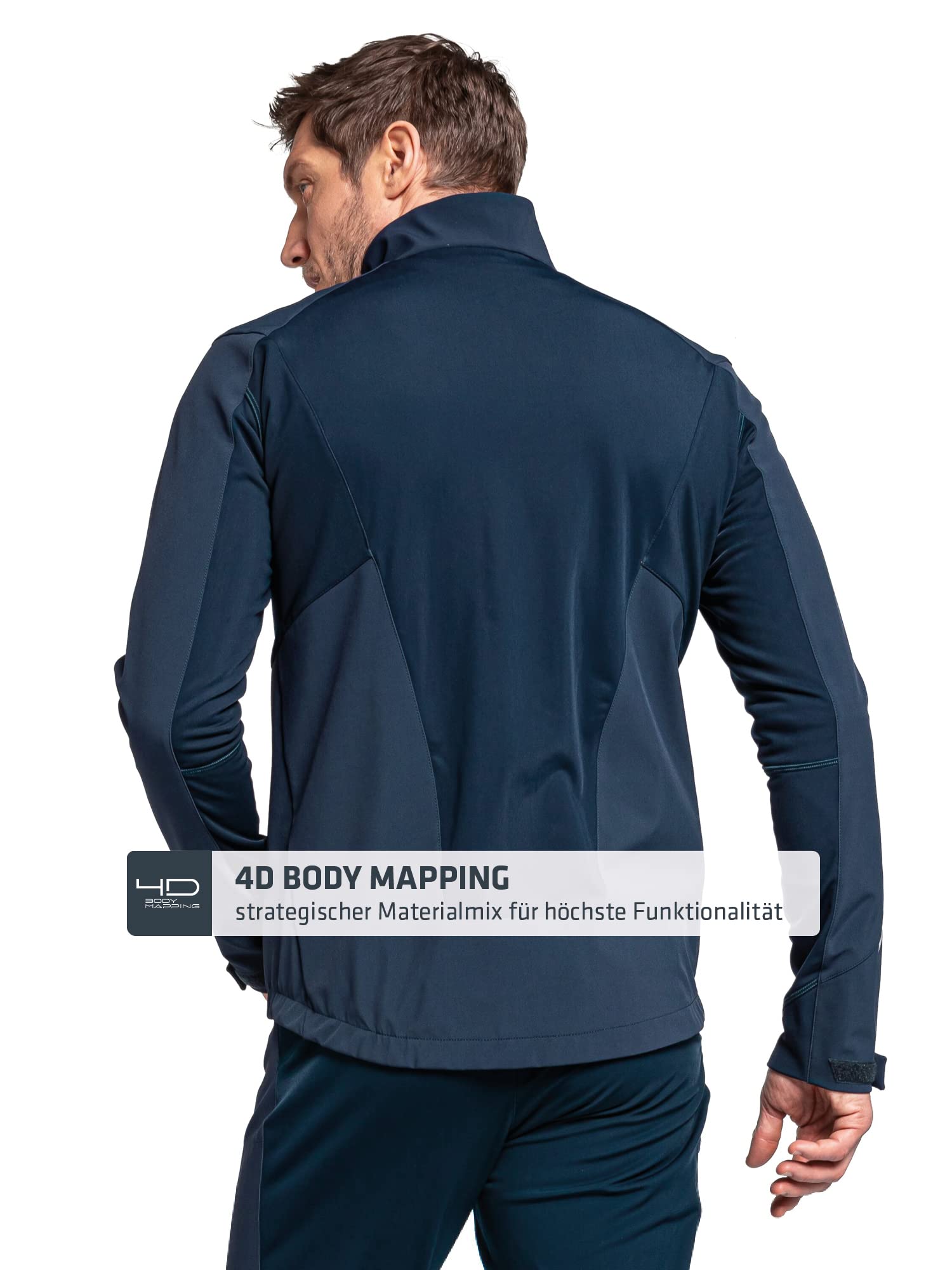 Schöffel Herren Softshell Jacket Rinnen M, wind- und wasserabweisende Winter Wanderjacke mit Body Mapping Technologie, atmungsaktive Outdoorjacke für Wintersport