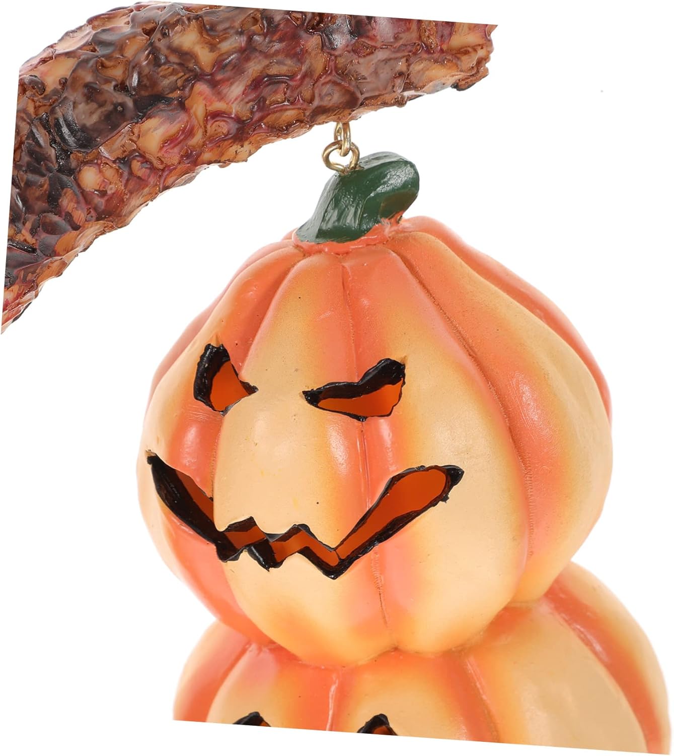 Garneck Halloween Pumpkin Decor Unique Resin Pumpkin Lamp for Indoor Fall Decor Light Up Table Centerpiece for Halloween Party and Farmhouse Decorations