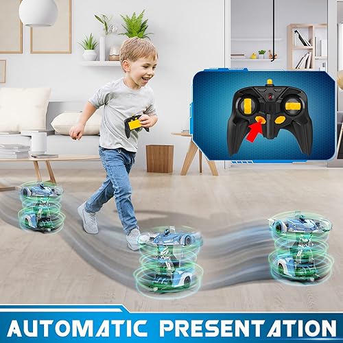 Miniatura 37 de FDJ Auto a control remoto – Transformar juguetes robot de coche, un botón de deformación a robot con luz intermitente, 2.4Ghz escala 1:18 Blanco