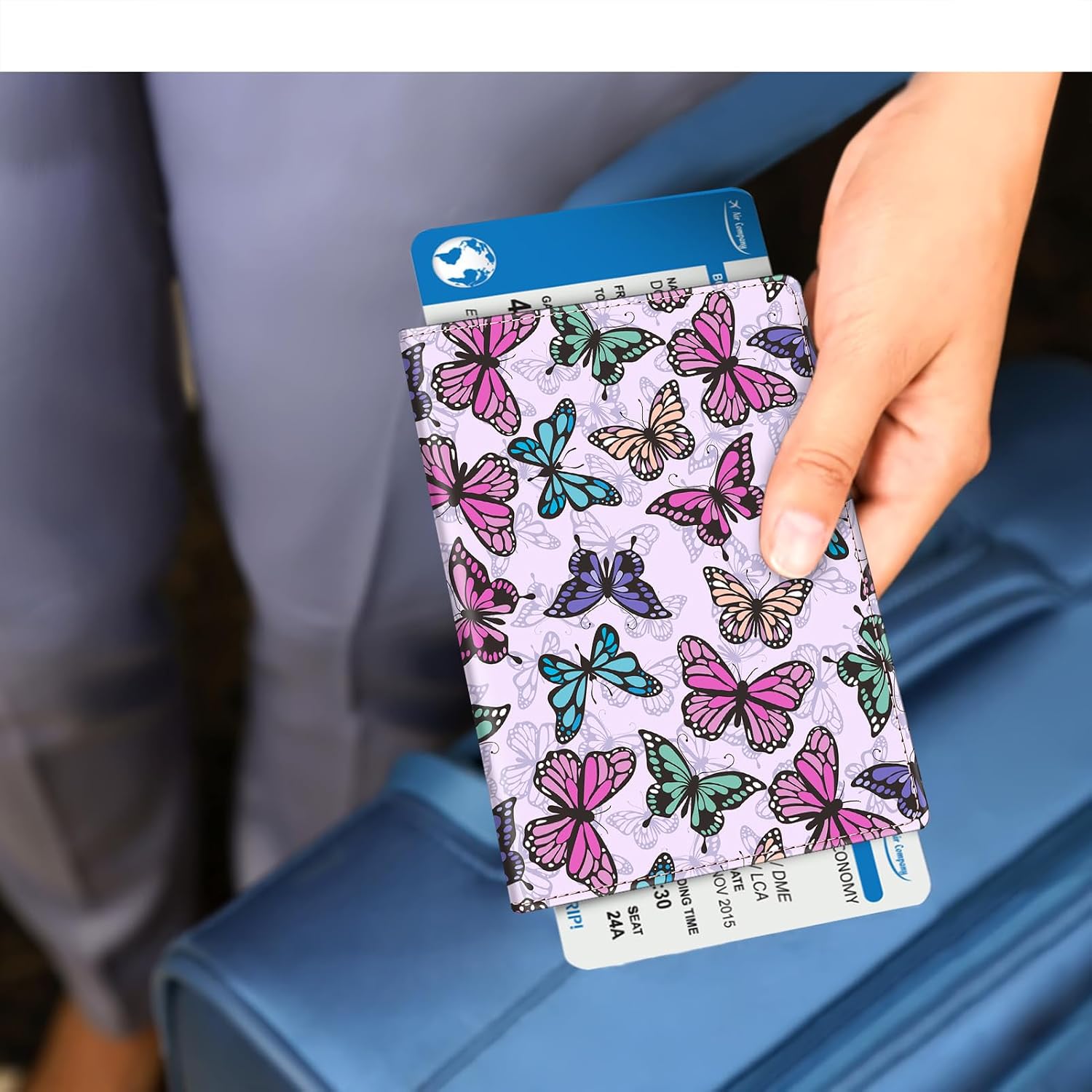 FINTIE Passport Holder, Slim Travel Wallet RFID Blocking Card Case Cover image 5
