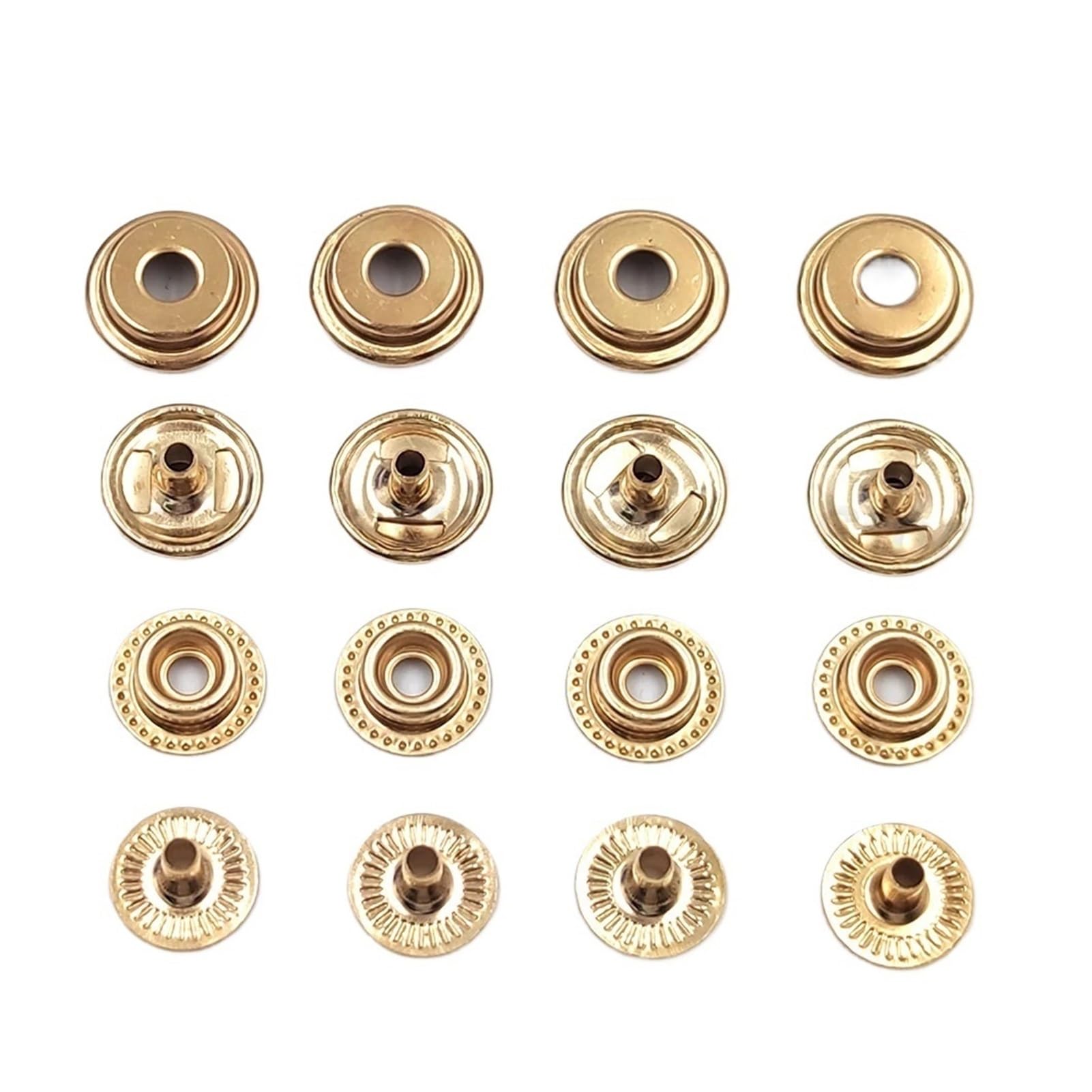 Juego de 25 Botones de presión 201/203, broches de presión de Metal, Herramientas de instalación Opcionales for Ropa, Bolsa, Zapatos, artesanía de Cuero(G Black with Tool B,17mm(201))