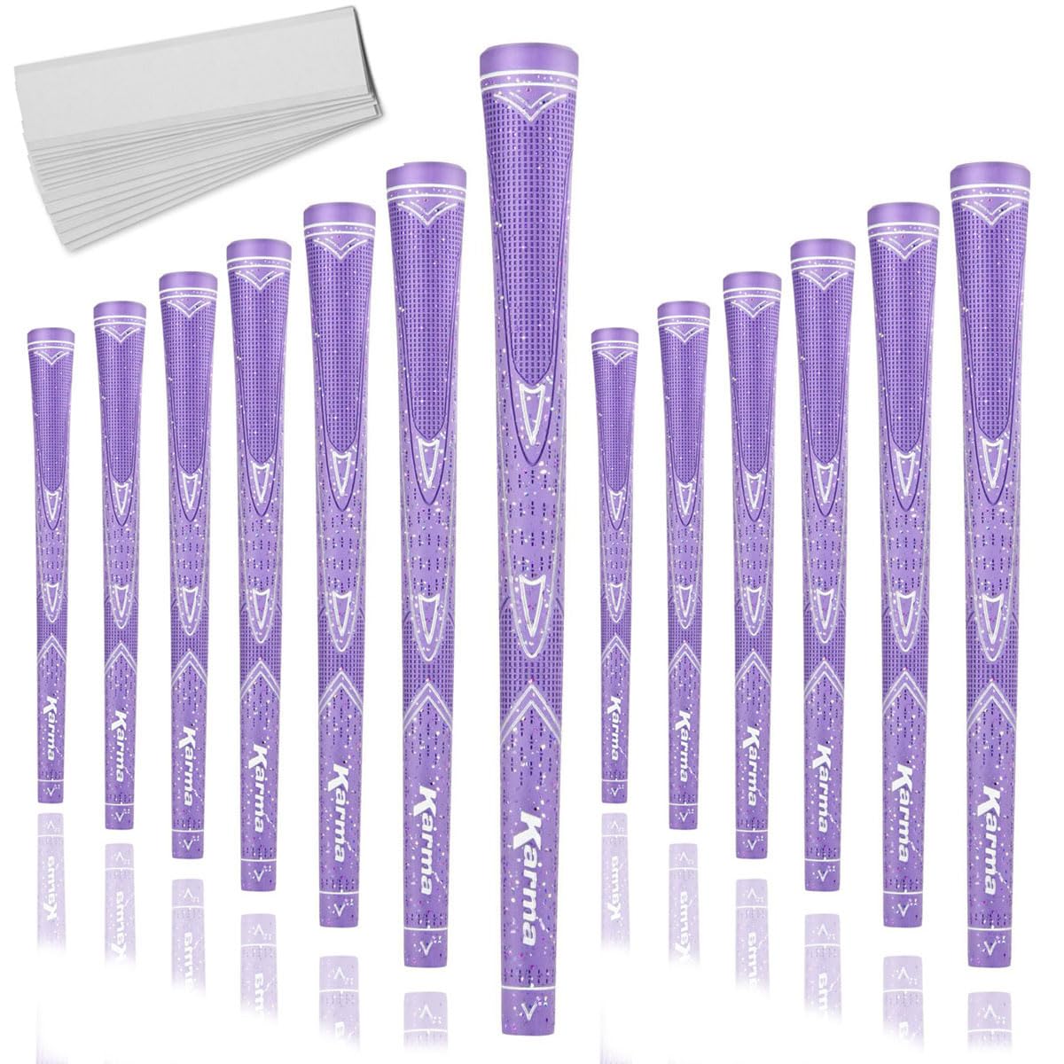 Amazon | Karma スパークル パープル ゴルフグリップ 女性用 13パック