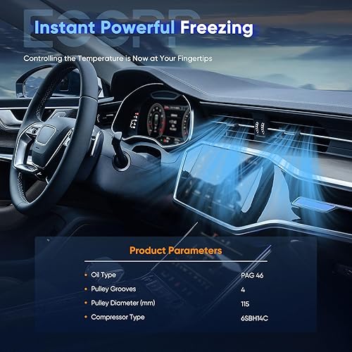 Miniatura 6 de ECCPP Compresor de A/C con embrague 2014-2018 Compatible con Compresor de aire acondicionado Ford Focus 2.0L