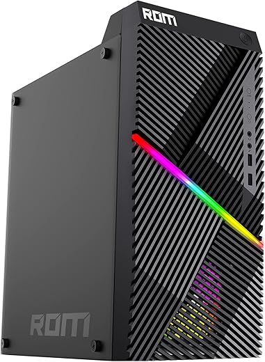 ROM Business Desktop (Intel 10th Gen Core i5 10400 2.9 Ghz/8 GB DDR4 Ram/512 GB M.2 NVMe SSD/WiFi/Windows 10 Pro/Black), B5IN, Medium