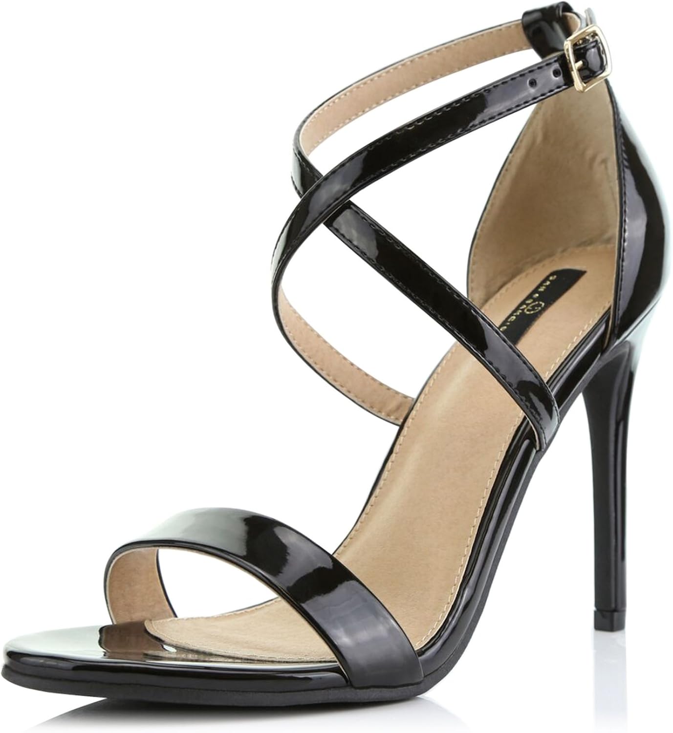 DailyShoes Women's High Heel Sandal Open Toe Ankle Buckle Cross Strap Platform Pump Evening Dress Casual Party Shoes