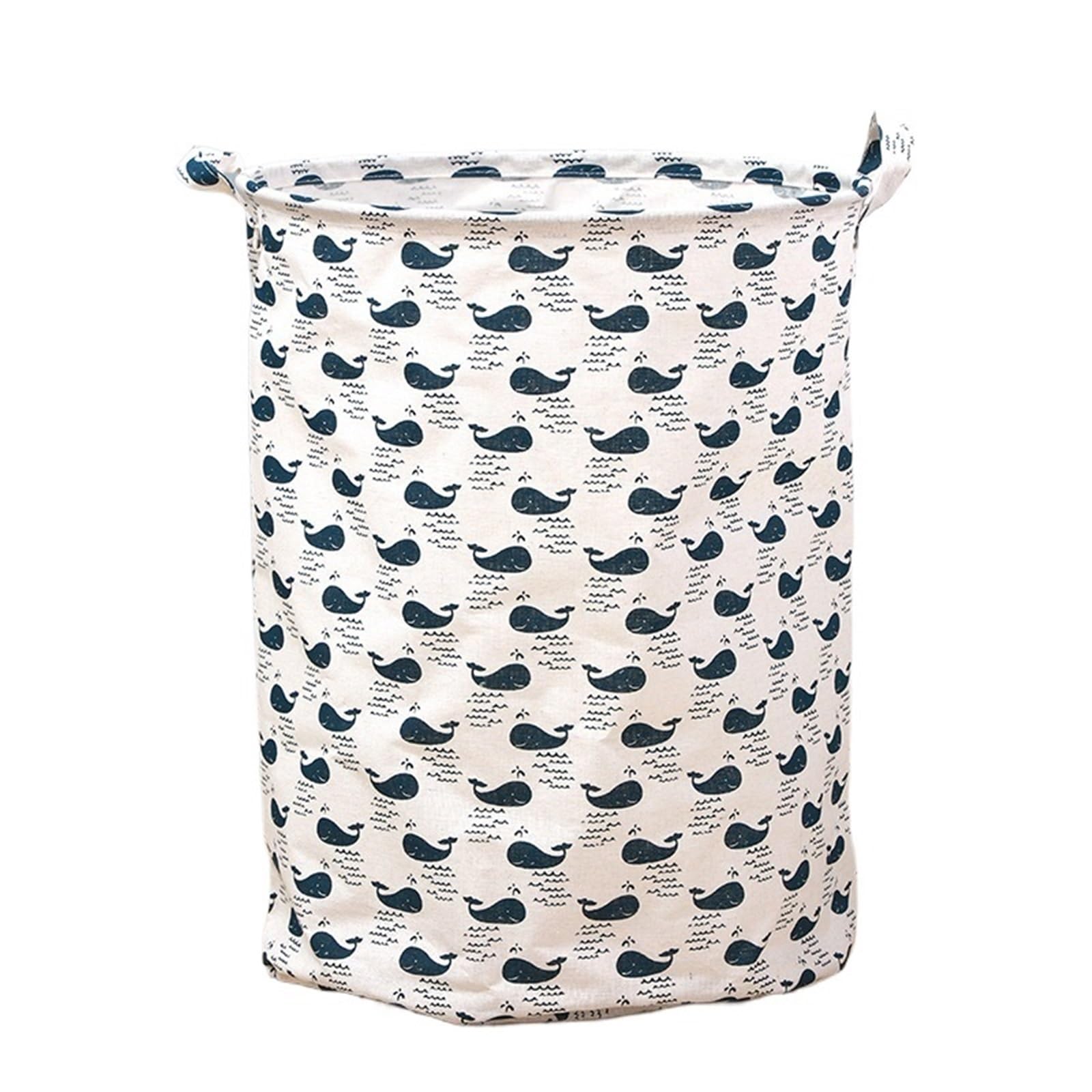 Round Dirty Clothes Basket Portable Fabric Laundry Hamper Foldable Multifunctional Storage Bucket Sundries For Bedroom(Color1)