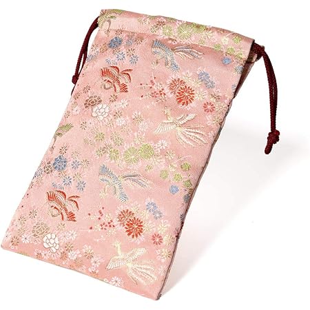 Amazon Co Jp 御朱印帳 おしゃれ 巾着 袋 小 かわいい 女性 用 選べる ポーチバッグ 巾着袋 きんちゃく 巾着小 西陣織 金襴 西陣 朱印帳 納経帳 収納袋 日本製 京都 小兎藤 小兎 兎姿 鳳凰小花 ピンク 黒 紺 金龍赤鳳 巾着小 鳳凰小花ピンク