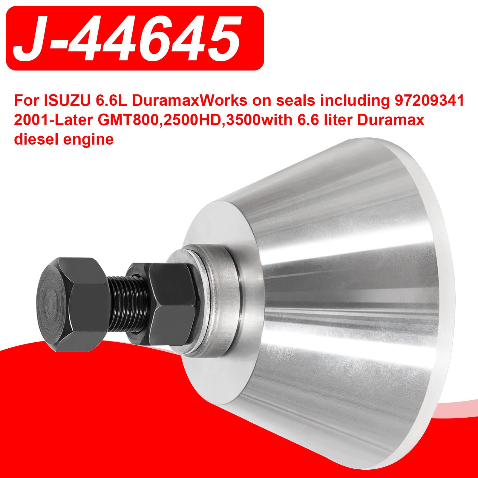 J-44645 Diesel anteriore albero motore guarnizione e usura manicotto installatore strumento misura per ISUZU 6.6L 2001-up GMT800 2500HD 3500 con motore 6.6