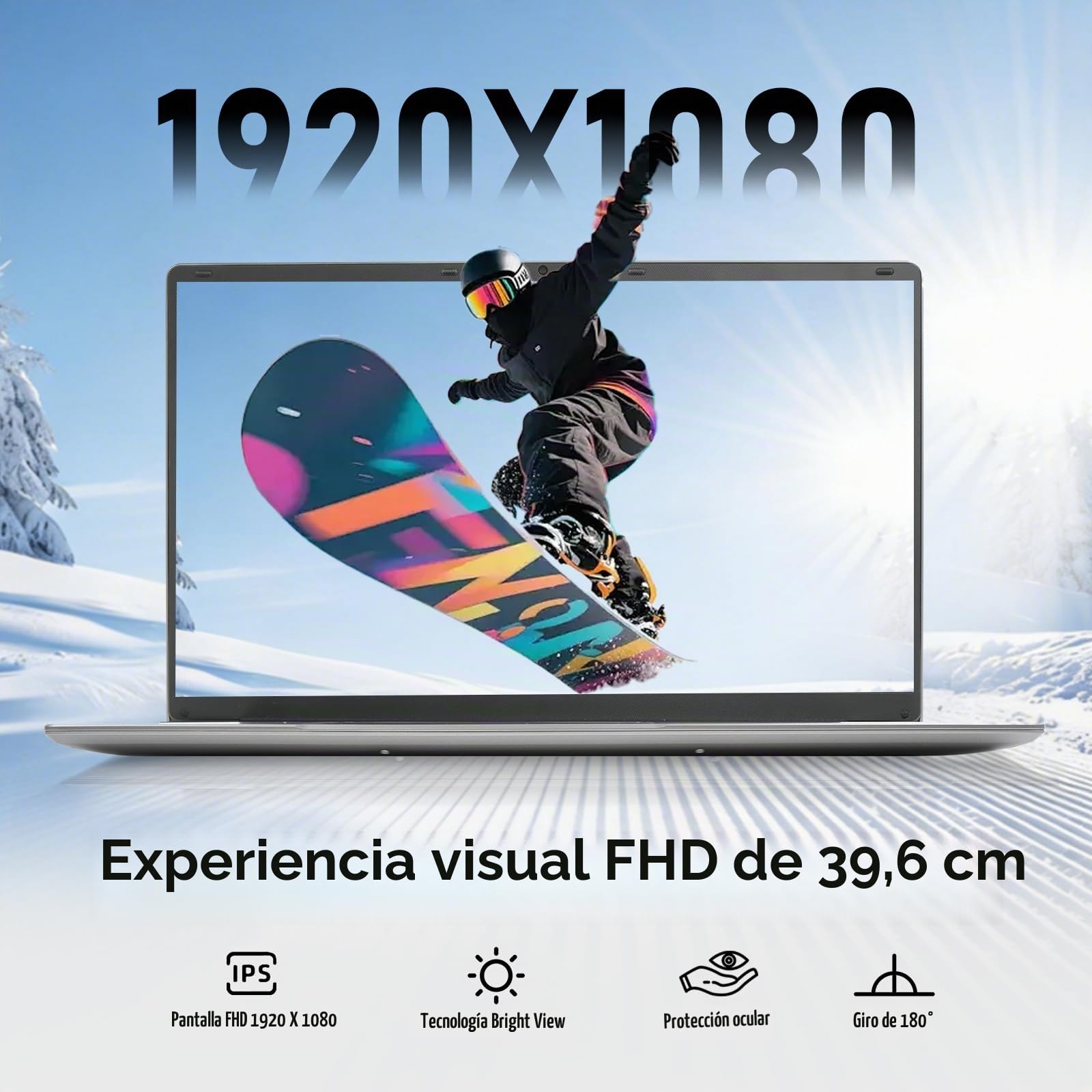 Ordenador Portátil 15,6 Pulgadas, Core i5 6200U 3,4 GHz Win11 8GB 256GB SSD Expansión 1TB, 5G WiFi 1920x1080 FHD, BT5.0 HDMl USB 3.0 Portatil con Teclado Español Membrana retroiluminado de tamaño-Gris